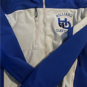 Hilliard Davidson Jostens Blue and White Jacket